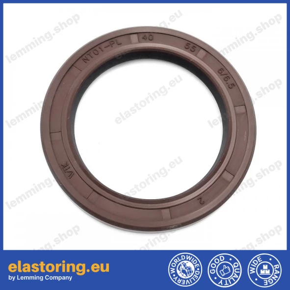Pressure oil seal 40x55x6/6,5 NT01-PL FPM [BABSL+PTFE]